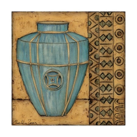 Chariklia Zarris 'Square Cerulean Pottery Ii' Canvas Art,14x14